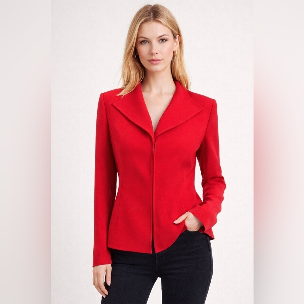 🔥🔥Henry Lee Size 10 Red Jacket Lined Top Eyelet Closure